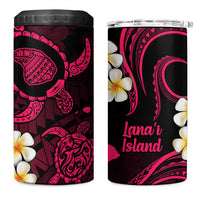 Hawaii Lanai Islands Pacific Plumeria 4 in 1 Can Cooler Tumbler Pink Polynesian Tattoo LT9 One Size: 16 oz Pink - Polynesian Pride
