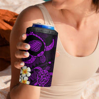 Hawaii Kauai Islands Pacific Plumeria 4 in 1 Can Cooler Tumbler Purple Polynesian Tattoo LT9 - Polynesian Pride