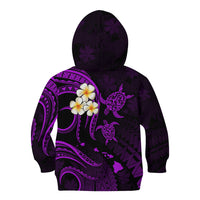 Polynesian Hawaii Kid Hoodie Kauai Islands with Pacific Plumeria Purple Vibe LT9 - Polynesian Pride