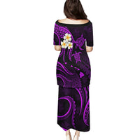 Polynesian Hawaii Puletasi Kauai Islands with Pacific Plumeria Purple Vibe LT9 - Polynesian Pride