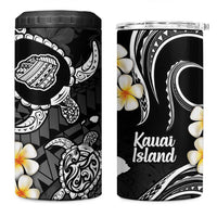 Hawaii Kauai Islands Pacific Plumeria 4 in 1 Can Cooler Tumbler White Polynesian Tattoo LT9 One Size: 16 oz White - Polynesian Pride