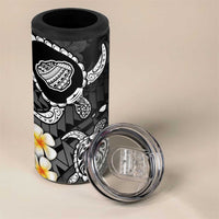 Hawaii Kauai Islands Pacific Plumeria 4 in 1 Can Cooler Tumbler White Polynesian Tattoo LT9 - Polynesian Pride