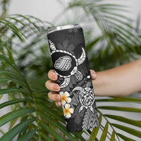 Hawaii Kauai Islands Pacific Plumeria Skinny Tumbler White Polynesian Tattoo LT9 - Polynesian Pride