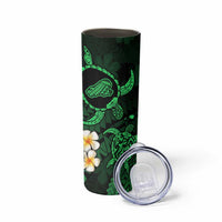 Hawaii Kahoolawe Islands Pacific Plumeria Skinny Tumbler Green Polynesian Tattoo LT9 - Polynesian Pride