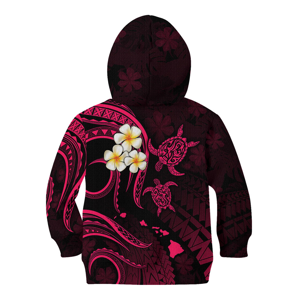 Hawaii Kid Hoodie Kahoolawe Islands Polynesian Sunset Plumeria Pink Vibe LT9 - Polynesian Pride