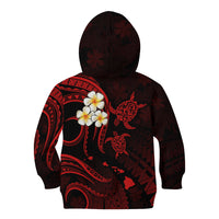 Polynesian Hawaii Kid Hoodie Kahoolawe Islands with Pacific Plumeria Red Vibe LT9 - Polynesian Pride