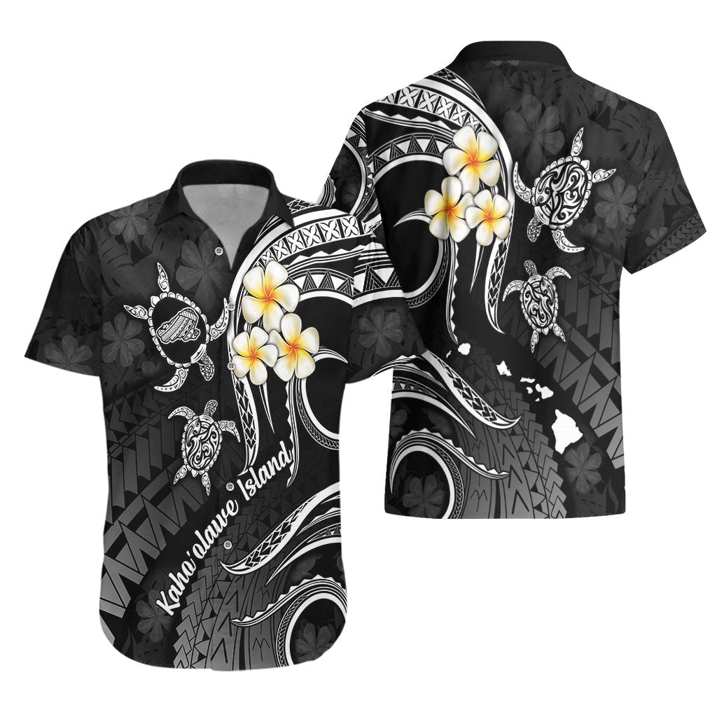 Polynesian Hawaii Hawaiian Shirt Kahoolawe Islands with Pacific Plumeria White Vibe LT9 - Polynesian Pride