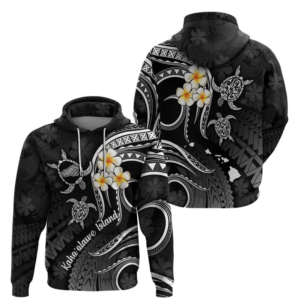 Polynesian Hawaii Hoodie Kahoolawe Islands with Pacific Plumeria White Vibe LT9 - Polynesian Pride