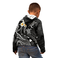 Polynesian Hawaii Kid Hoodie Kahoolawe Islands with Pacific Plumeria White Vibe LT9 - Polynesian Pride