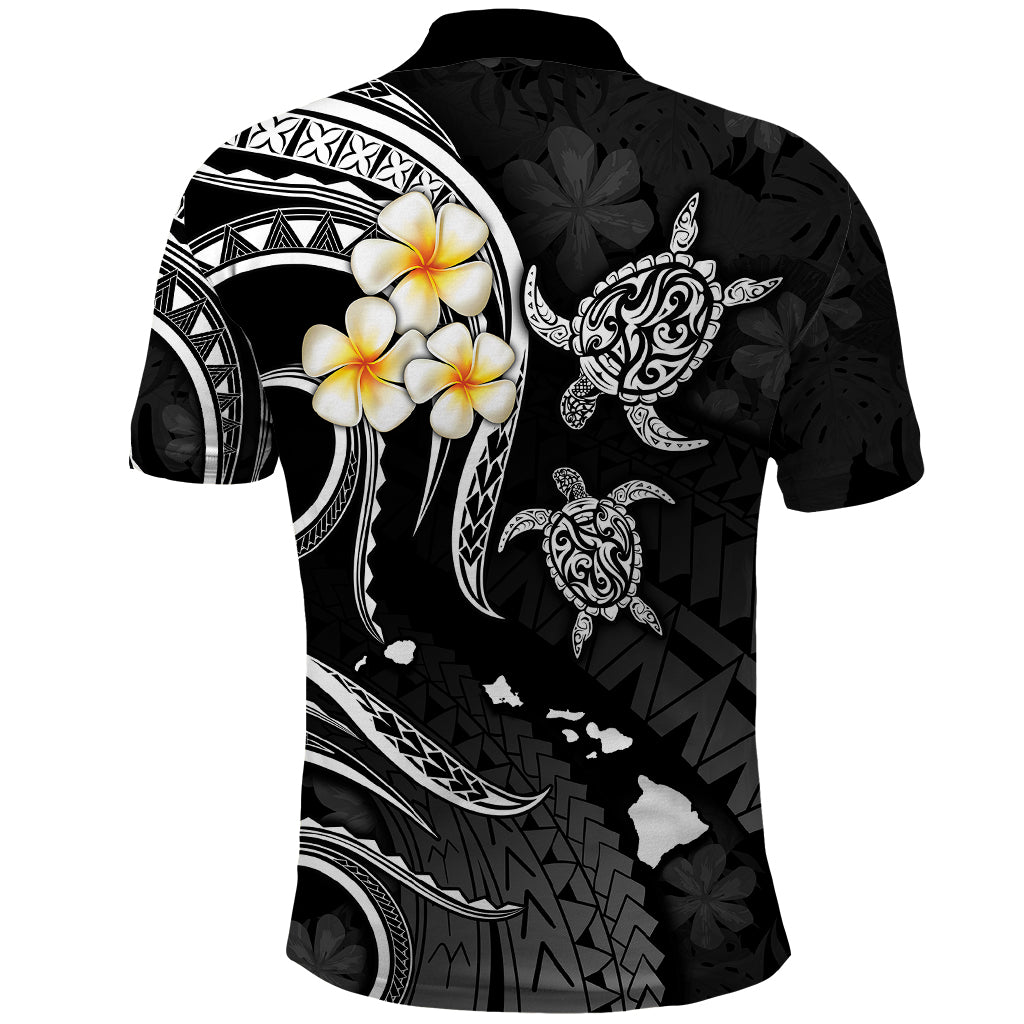Polynesian Hawaii Polo Shirt Kahoolawe Islands with Pacific Plumeria White Vibe LT9 - Polynesian Pride