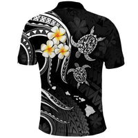 Polynesian Hawaii Polo Shirt Kahoolawe Islands with Pacific Plumeria White Vibe LT9 - Polynesian Pride