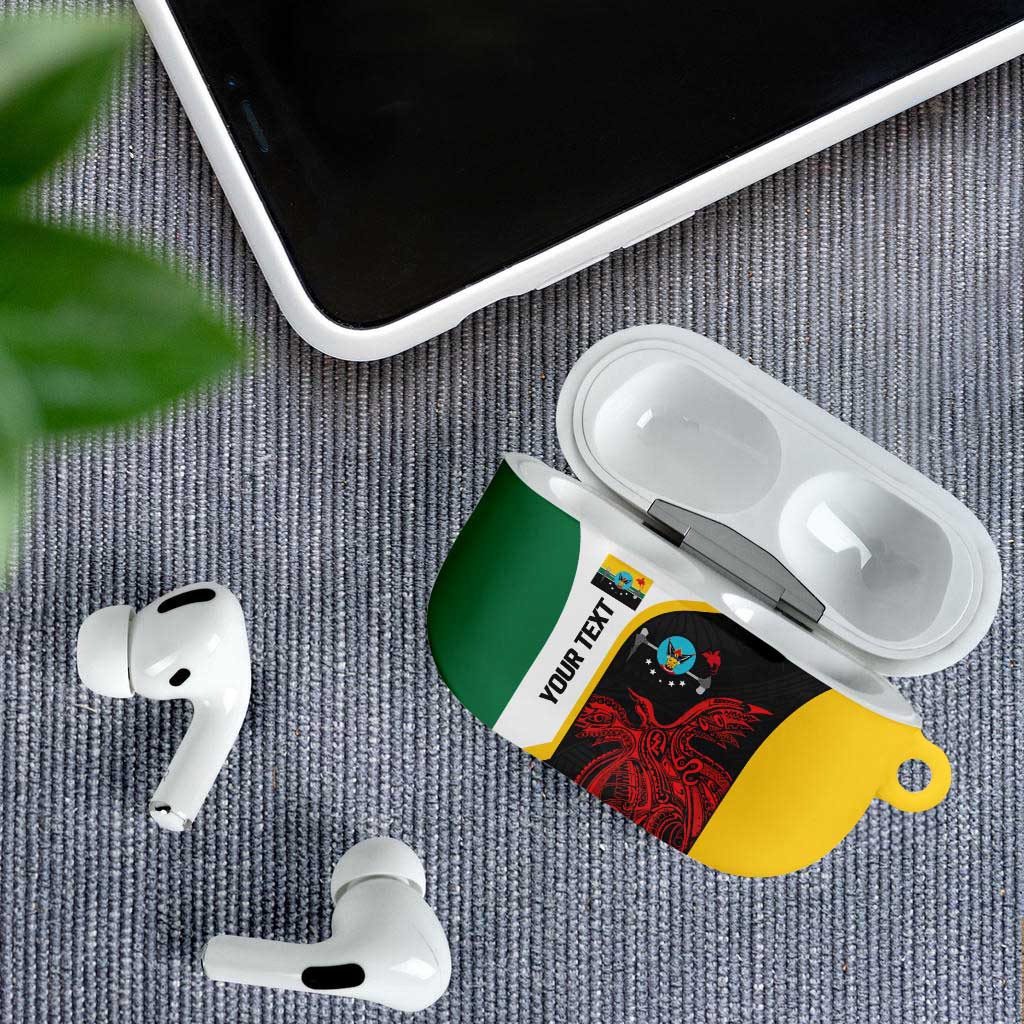Personalised PNG Hela Province AirPods Case Bird of Paradise Tattoo Flag Motif LT9 - Polynesian Pride
