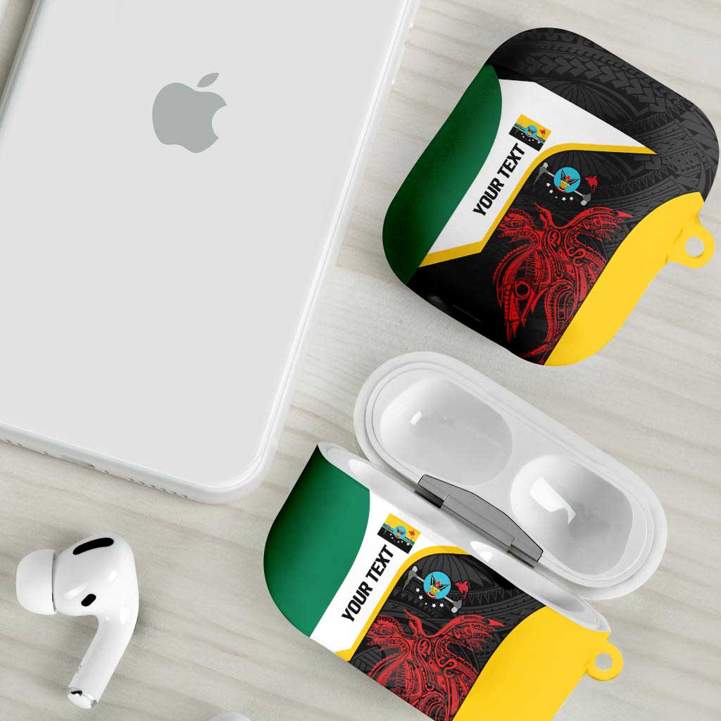 Personalised PNG Hela Province AirPods Case Bird of Paradise Tattoo Flag Motif LT9 - Polynesian Pride