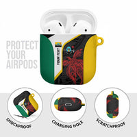 Personalised PNG Hela Province AirPods Case Bird of Paradise Tattoo Flag Motif LT9 - Polynesian Pride
