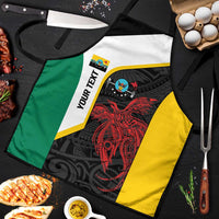 Personalised PNG Hela Province Apron Bird of Paradise Tattoo Flag Motif LT9 Yellow - Polynesian Pride