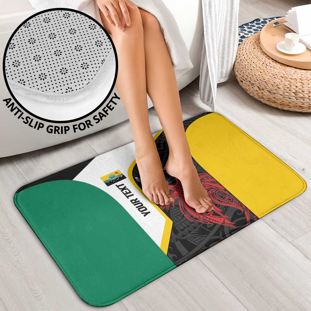 Personalised PNG Hela Province Bathroom Set Bird of Paradise Tattoo Flag Motif LT9 - Polynesian Pride