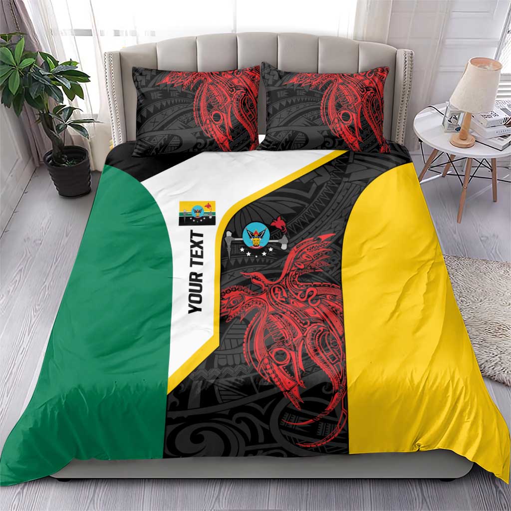 Personalised PNG Hela Province Bedding Set Bird of Paradise Tattoo Flag Motif LT9 - Polynesian Pride