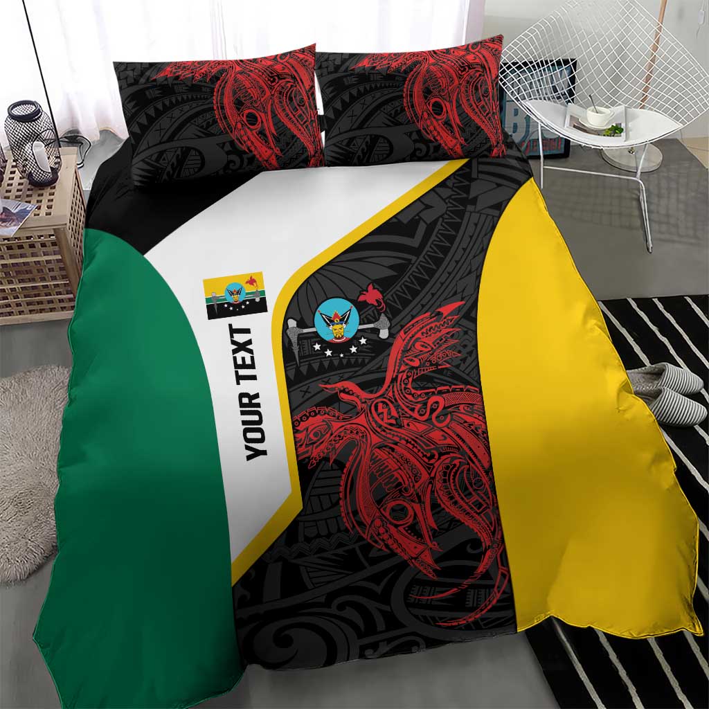 Personalised PNG Hela Province Bedding Set Bird of Paradise Tattoo Flag Motif LT9 - Polynesian Pride