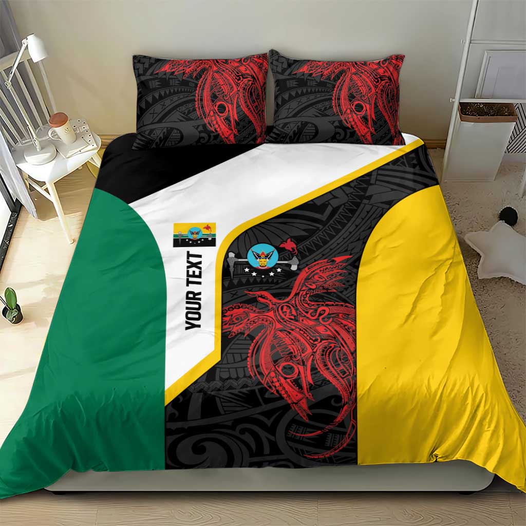 Personalised PNG Hela Province Bedding Set Bird of Paradise Tattoo Flag Motif LT9 - Polynesian Pride