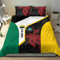 Personalised PNG Hela Province Bedding Set Bird of Paradise Tattoo Flag Motif LT9 - Polynesian Pride