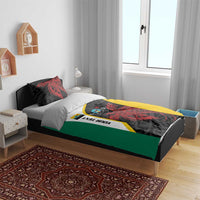 Personalised PNG Hela Province Bedding Set Bird of Paradise Tattoo Flag Motif LT9 - Polynesian Pride