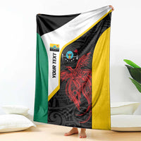 Personalised PNG Hela Province Blanket Bird of Paradise Tattoo Flag Motif LT9 - Polynesian Pride