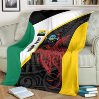 Personalised PNG Hela Province Blanket Bird of Paradise Tattoo Flag Motif LT9 - Polynesian Pride