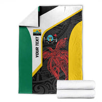 Personalised PNG Hela Province Blanket Bird of Paradise Tattoo Flag Motif LT9 - Polynesian Pride