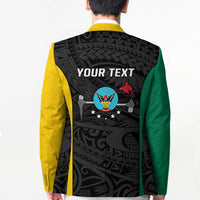 Personalised PNG Hela Province Blazer Bird of Paradise Tattoo Flag Motif LT9 - Polynesian Pride
