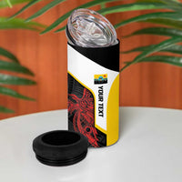Personalised PNG Hela Province 4 in 1 Can Cooler Tumbler Bird of Paradise Tattoo Flag Motif LT9 - Polynesian Pride