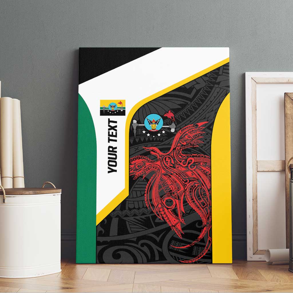 Personalised PNG Hela Province Canvas Wall Art Bird of Paradise Tattoo Flag Motif LT9 - Polynesian Pride