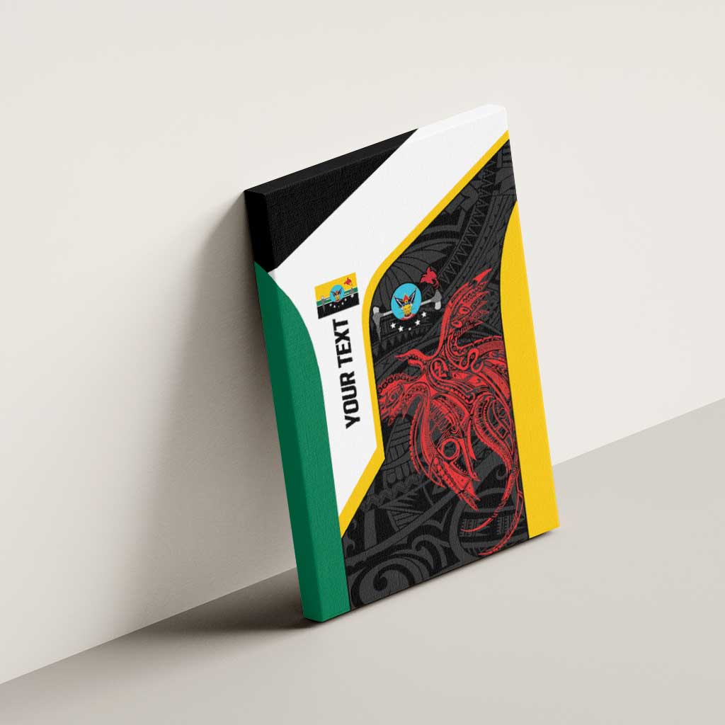 Personalised PNG Hela Province Canvas Wall Art Bird of Paradise Tattoo Flag Motif LT9 - Polynesian Pride