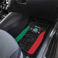 Personalised PNG Hela Province Car Mats Bird of Paradise Tattoo Flag Motif LT9 - Polynesian Pride