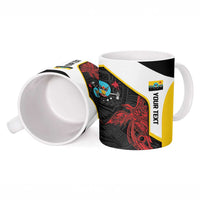 Personalised PNG Hela Province Ceramic Mug Bird of Paradise Tattoo Flag Motif LT9 - Polynesian Pride