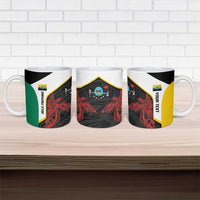 Personalised PNG Hela Province Ceramic Mug Bird of Paradise Tattoo Flag Motif LT9 - Polynesian Pride