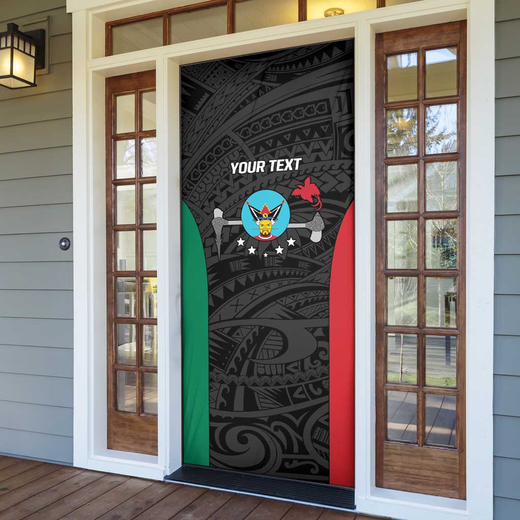 Personalised PNG Hela Province Door Cover Bird of Paradise Tattoo Flag Motif LT9 - Polynesian Pride