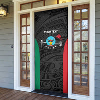 Personalised PNG Hela Province Door Cover Bird of Paradise Tattoo Flag Motif LT9 - Polynesian Pride