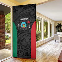 Personalised PNG Hela Province Door Cover Bird of Paradise Tattoo Flag Motif LT9 - Polynesian Pride