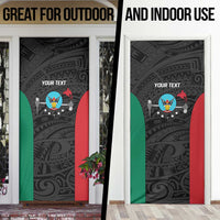 Personalised PNG Hela Province Door Cover Bird of Paradise Tattoo Flag Motif LT9 - Polynesian Pride