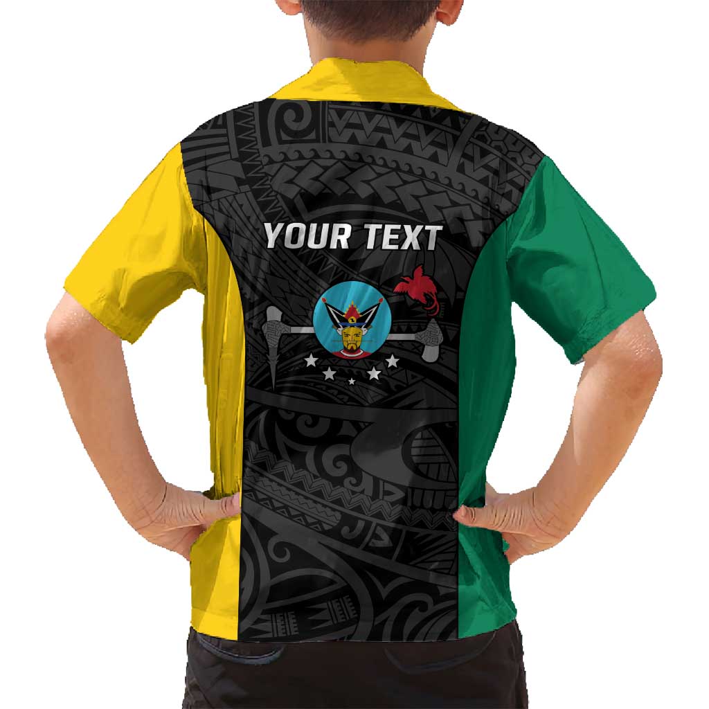 Personalised PNG Hela Province Family Matching Long Sleeve Bodycon Dress and Hawaiian Shirt Bird of Paradise Tattoo Flag Motif LT9 - Polynesian Pride