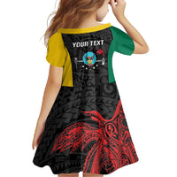 Personalised PNG Hela Province Family Matching Summer Maxi Dress and Hawaiian Shirt Bird of Paradise Tattoo Flag Motif LT9 - Polynesian Pride