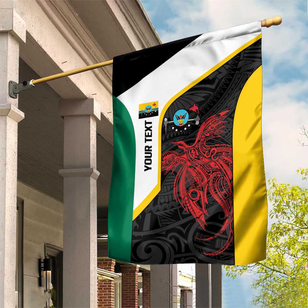 Personalised PNG Hela Province Garden Flag Bird of Paradise Tattoo Flag Motif LT9 House Flag Yellow - Polynesian Pride