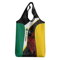 Personalised PNG Hela Province Grocery Bag Bird of Paradise Tattoo Flag Motif LT9 - Polynesian Pride