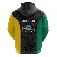 Personalised PNG Hela Province Hoodie Bird of Paradise Tattoo Flag Motif LT9 - Polynesian Pride