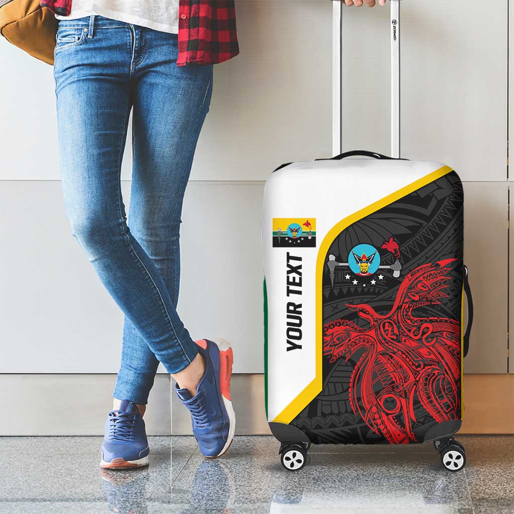 Personalised PNG Hela Province Luggage Cover Bird of Paradise Tattoo Flag Motif LT9 - Polynesian Pride