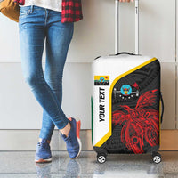 Personalised PNG Hela Province Luggage Cover Bird of Paradise Tattoo Flag Motif LT9 - Polynesian Pride