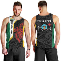 Personalised PNG Hela Province Men Tank Top Bird of Paradise Tattoo Flag Motif LT9 - Polynesian Pride