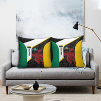 Personalised PNG Hela Province Pillow Cover Bird of Paradise Tattoo Flag Motif LT9 - Polynesian Pride