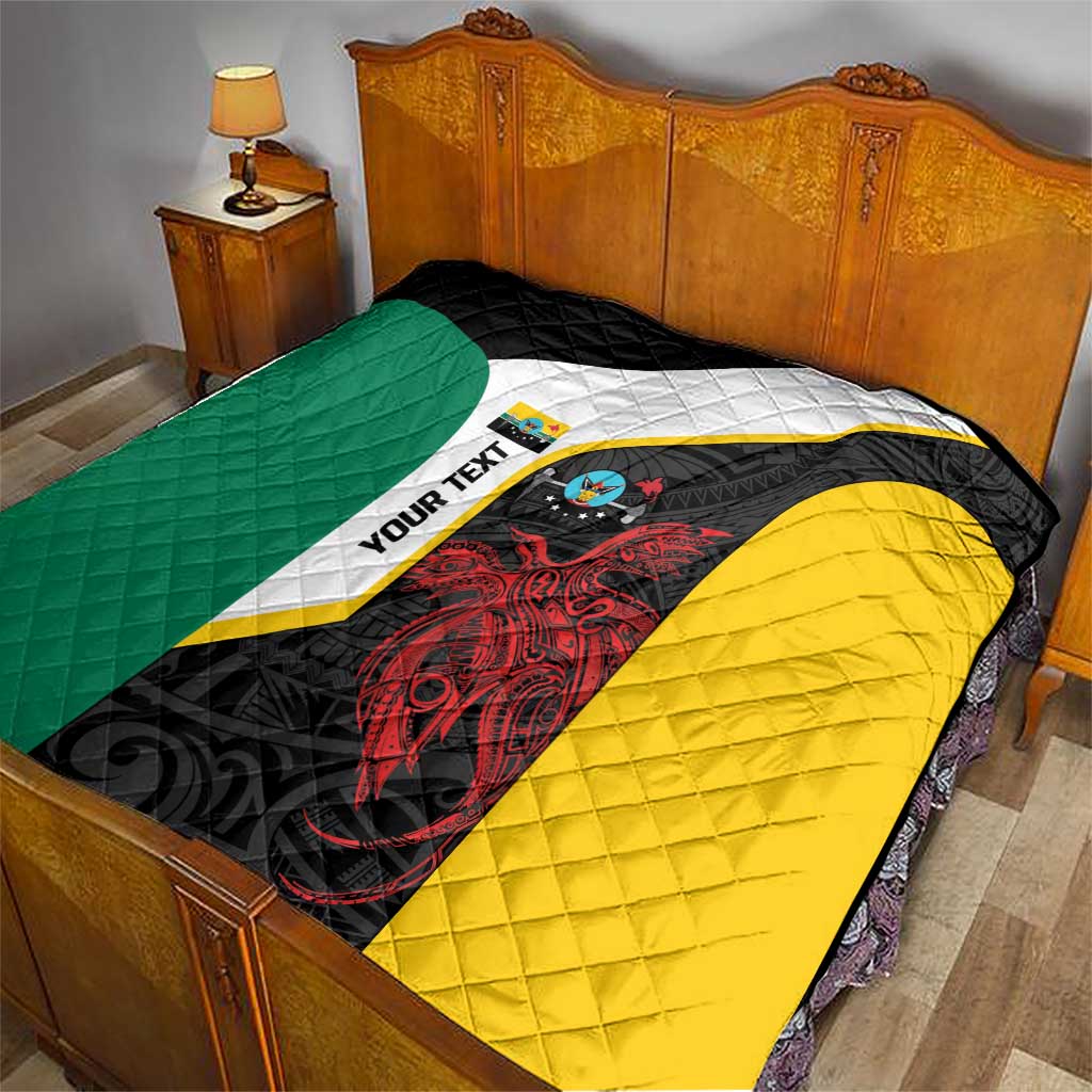 Personalised PNG Hela Province Quilt Bird of Paradise Tattoo Flag Motif LT9 - Polynesian Pride