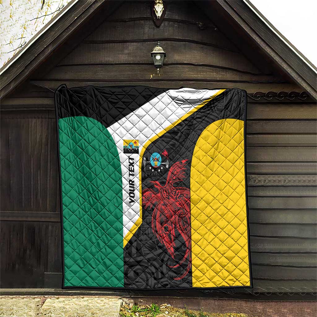 Personalised PNG Hela Province Quilt Bird of Paradise Tattoo Flag Motif LT9 - Polynesian Pride